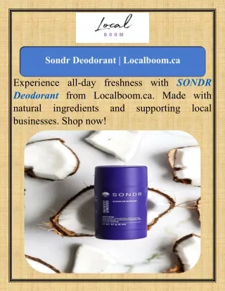 Sondr Deodorant   Localboom.ca