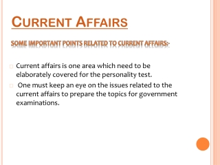 Know more about Current Affairs