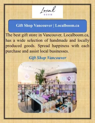 Gift Shop Vancouver   Localboom.ca