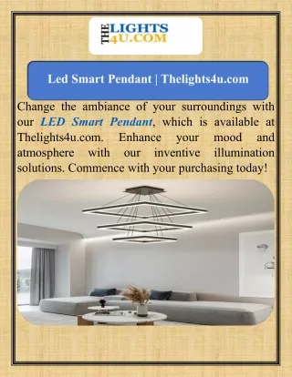 Led Smart Pendant  Thelights4u.com