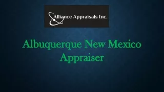 Albuquerque New Mexico Appraiser