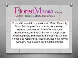 Funeral Flower Delivery in Metro Manila