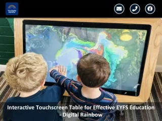 Interactive Touchscreen Table for Effective EYFS Education - Digital Rainbow