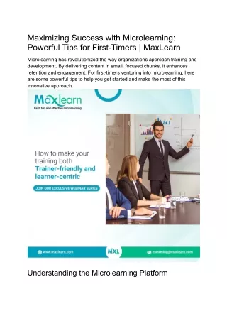 Maximizing Success with Microlearning_ Powerful Tips for First-Timers