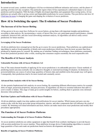 How AI is Switching the Game: The Evolution of Soccer Predictors