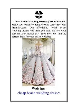 Cheap Beach Wedding Dresses Promfast.com1