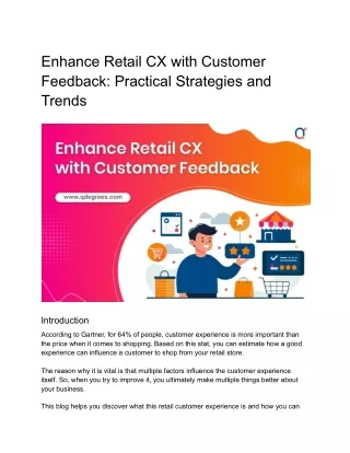 Enhance Retail CX with Customer Feedback_ Practical Strategies and Trends