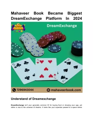 Mahaveer Book Became Biggest DreamExchange Platform In 2024.