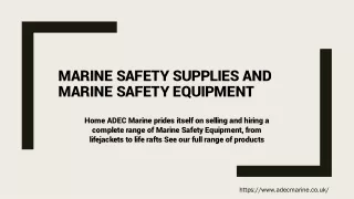 Marine Safety Equipment