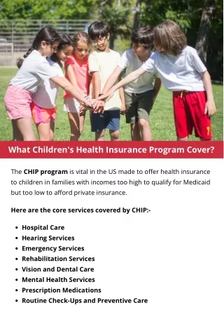 What Children's Health Insurance Program Cover?