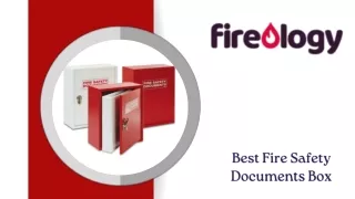 Best Fire Safety Documents Box