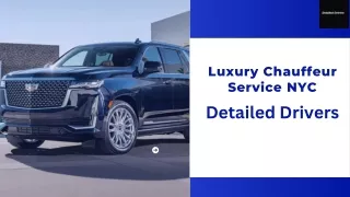 Exceptional Chauffeur Service in NYC