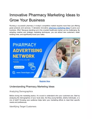 Innovative Pharmacy Marketing Ideas to Grow Your Business