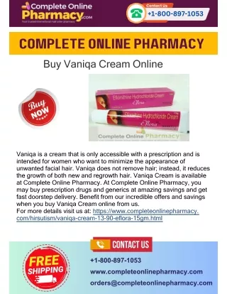 Buy Vaniqa Cream Online