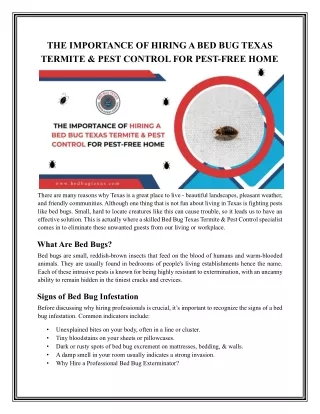 Effective Pest Control for Ants by Bed Bug Texas Termite & Pest Control