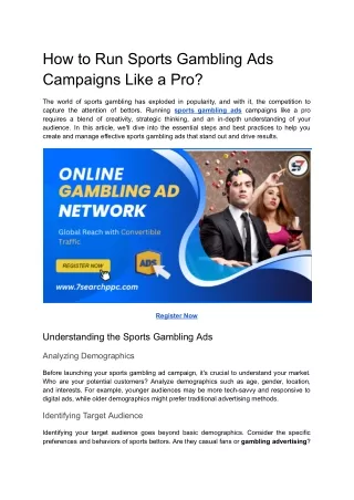 How to Run Sports Gambling Ads Campaigns Like a Pro_