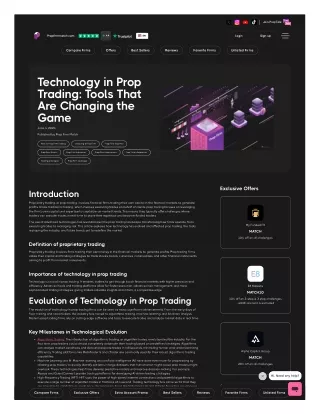 Technology in Prop Trading Tools That Are Changing the Game