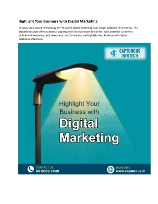 Highlight Your Business with Digital Marketing