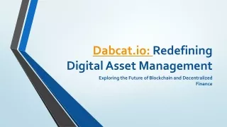 Dabcat: Native Token of the Secure Dabcat DeFi Ecosystem