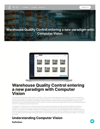 Warehouse Quality Control entering a new paradigm with Computer Vision