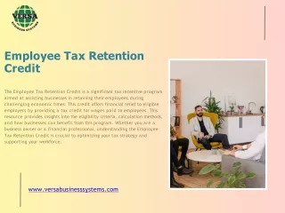 Employee Retention Tax Credit - Maryland - Versa Business Systems