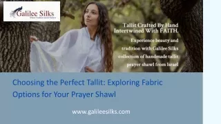 Choosing the Perfect Tallit Exploring Fabric Options for Your Prayer Shawl