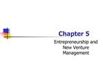 Entrepreneurship and New Venture Management