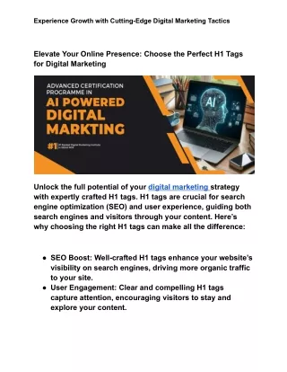 Elevate Your Online Presence_ Choose the Perfect H1 Tags for Digital Marketing
