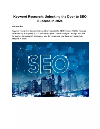 Keyword Research: Unlocking the Door to SEO Success in 2024