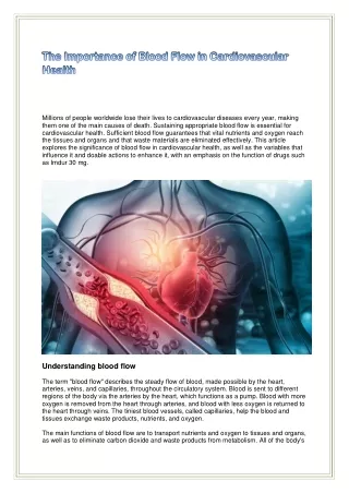 The Importance of Blood Flow in Cardiovascular Health