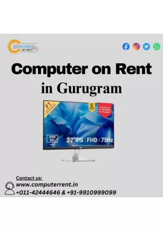 Computer on rent in Gurugram 9910999099