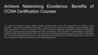 CCNA COURSE IN NOIDA