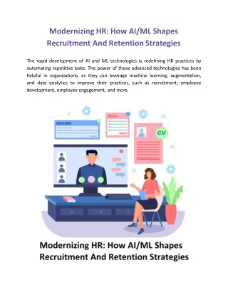 Modernizing HR: How AI/ML Shapes Recruitment And Retention Strategies