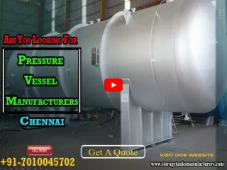 Pressure Vessel Manufacturers Manufacturers India