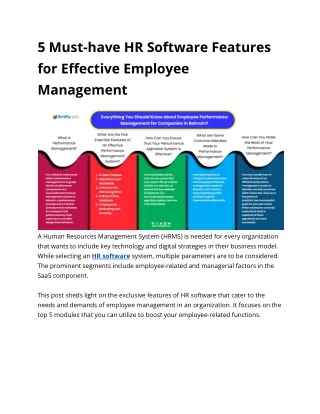 5 Must-have HR Software Features for Effective Employee Management