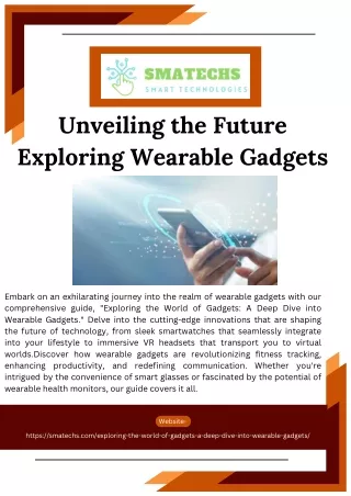 Unveiling the Future Exploring Wearable Gadgets
