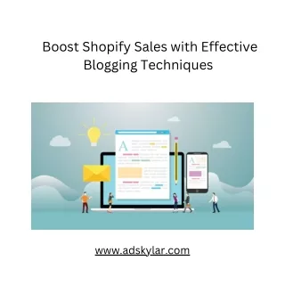 Boost Shopify Sales with Effective Blogging Techniques