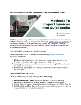 Method to Import Invoices to QuickBooks_ A Comprehensive Guide