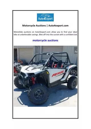 Motorcycle Auctions  Auto4export.com