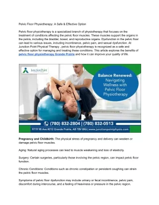 Pelvic Floor Physiotherapy_ A Safe & Effective Option