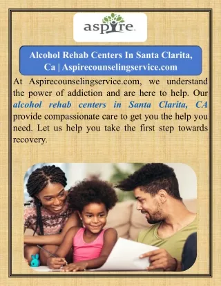 Alcohol Rehab Centers In Santa Clarita, Ca  Aspirecounselingservice.com