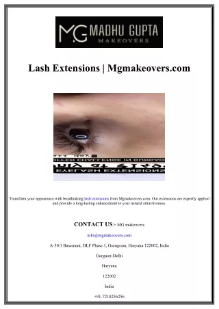 Lash Extensions | Mgmakeovers.com