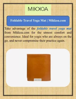 Foldable Travel Yoga Mat  Mikkoa.com