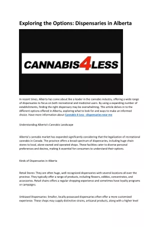 7 Cannabis 4 Less  Dispensaries Alberta