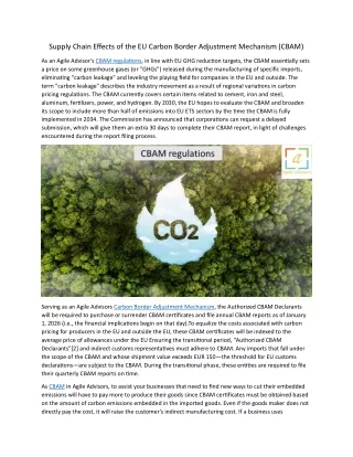 Supply Networks of the EU Carbon Border Adjustment Mechanism 2.7.24