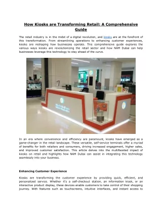 How Kiosks Are Transforming Retail: A Complete Guide