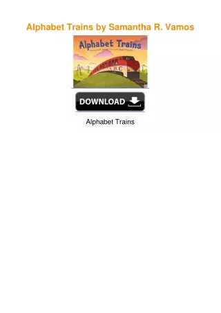 Alphabet Trains by Samantha R. Vamos