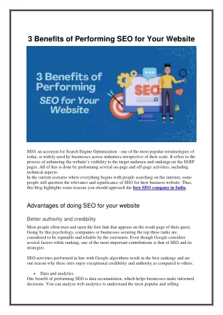 3 Reasons Why SEO is Must for Your Website