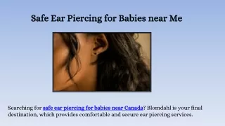 Safe Ear Piercing for Babies near Me