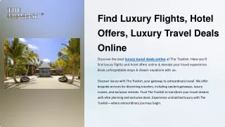 Affordable luxury flights offers